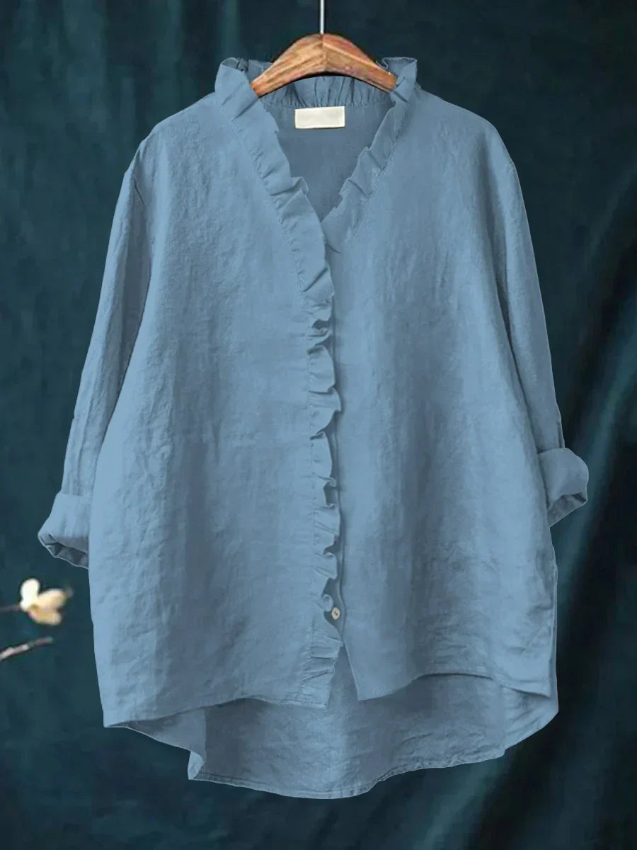 Harriet Frill Button Blouse