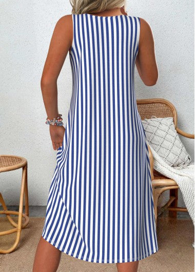 Heidi Sleeveless Striped Summer Dress