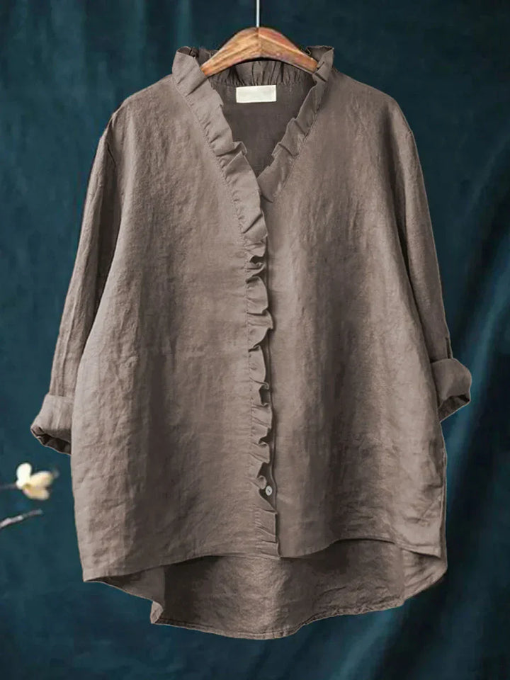 Harriet Frill Button Blouse