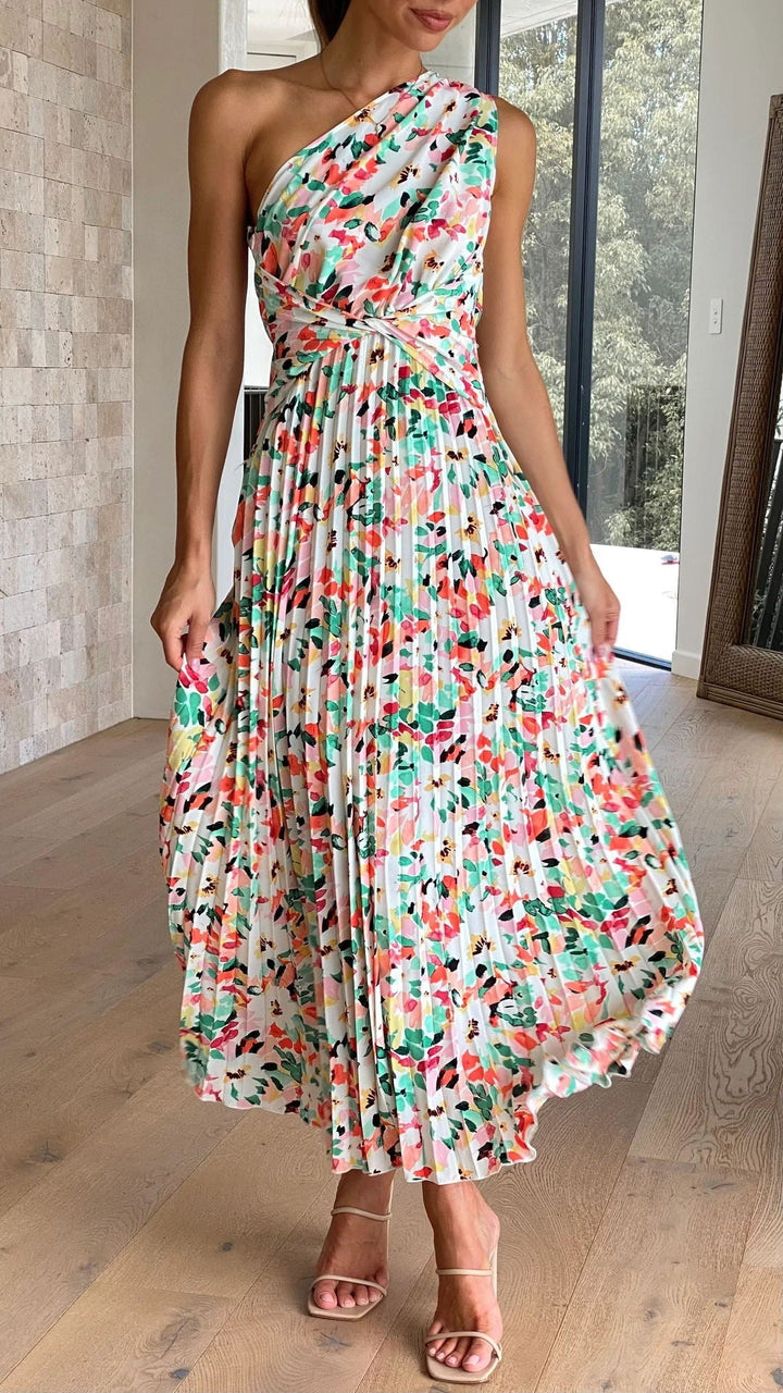 Blair One Shoulder Floral Dress