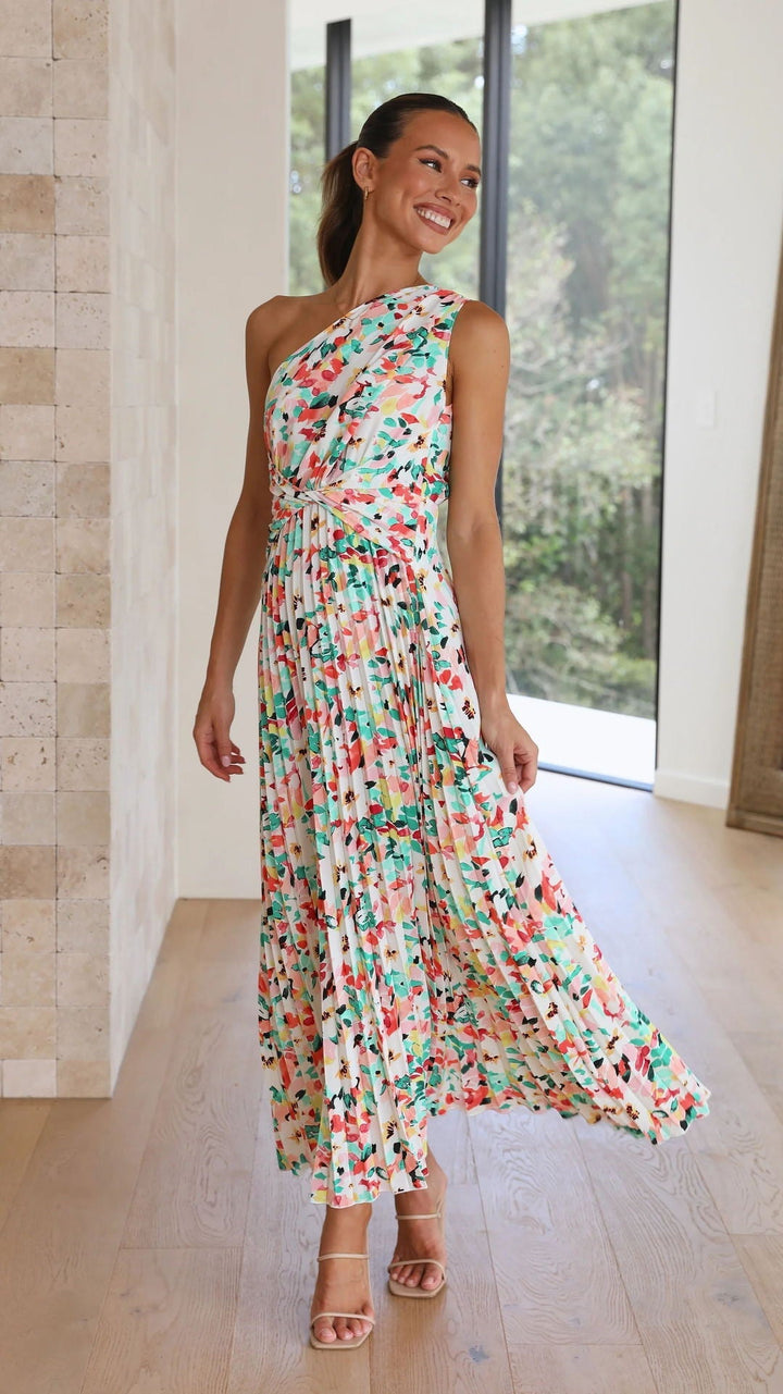 Blair One Shoulder Floral Dress