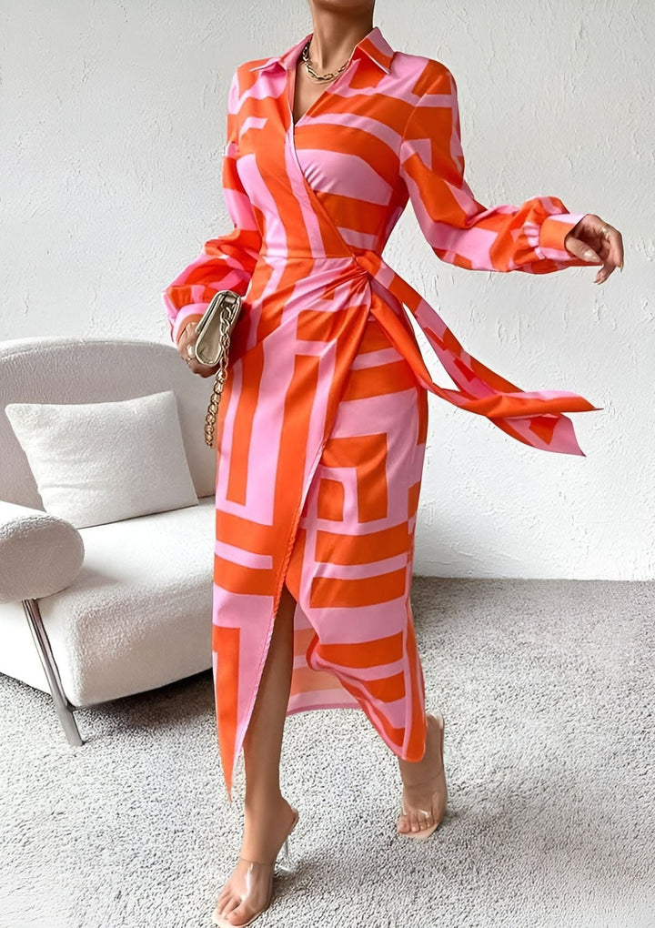 Olivia Printed Tailored Shirt Dress