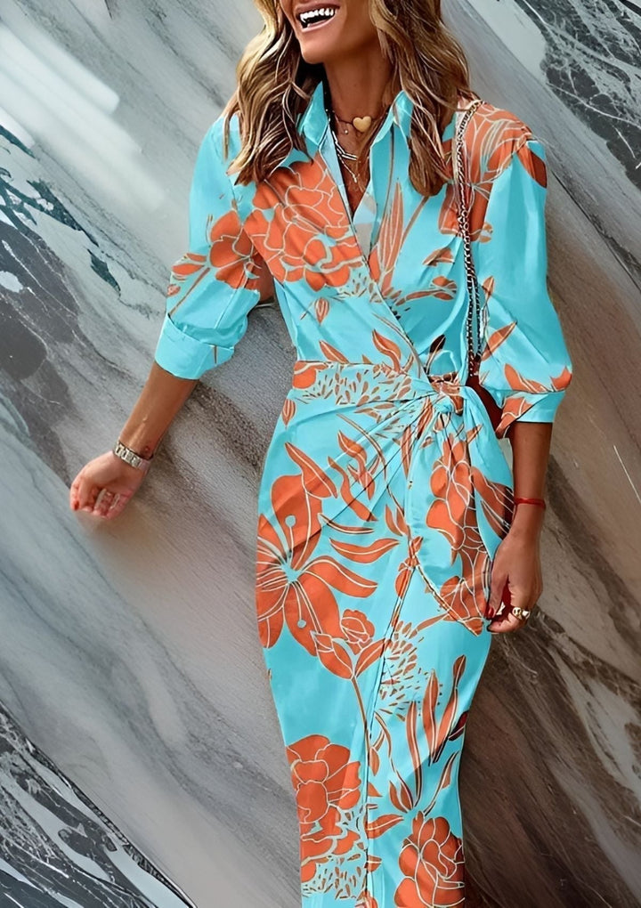 Olivia Printed Tailored Shirt Dress