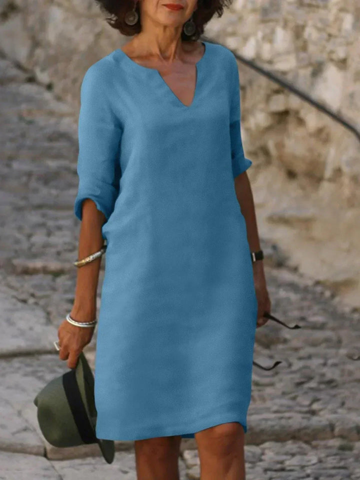 Vivienne Elegant Dress with V-neck