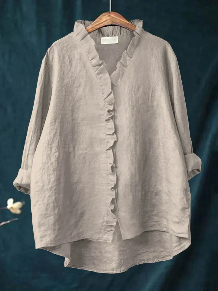 Harriet Frill Button Blouse