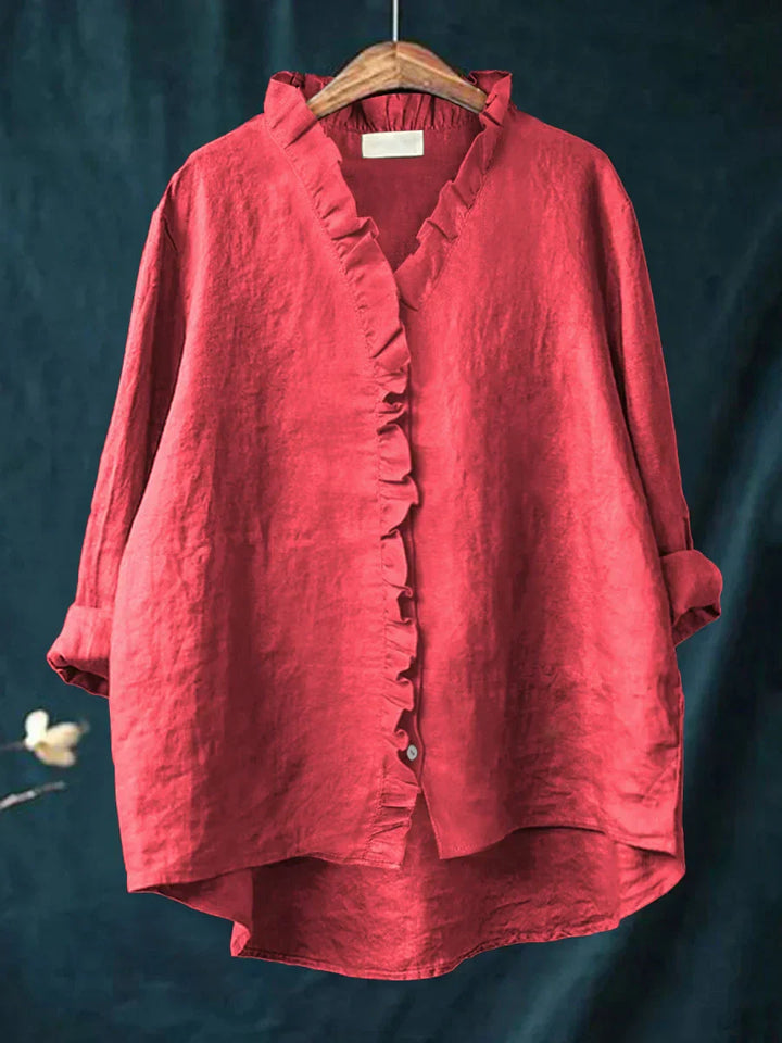 Harriet Frill Button Blouse