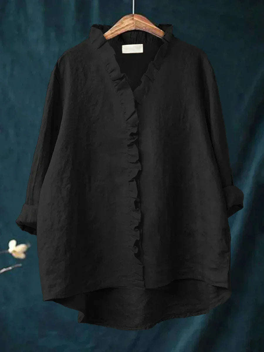 Harriet Frill Button Blouse