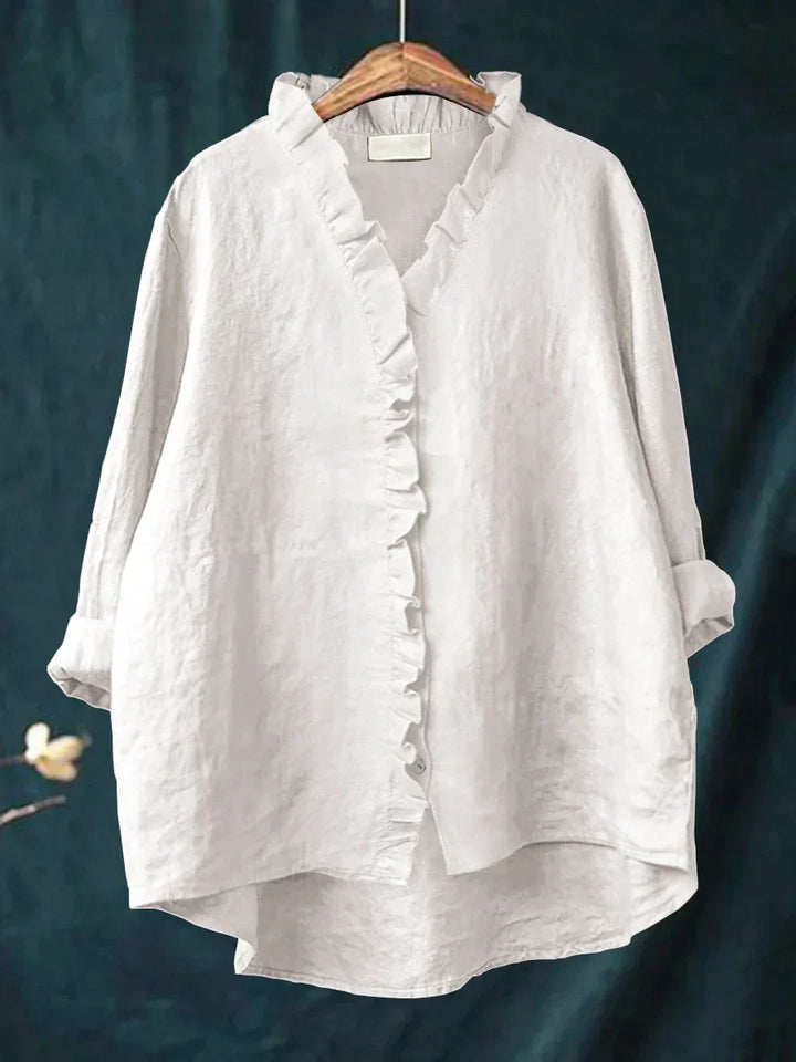 Harriet Frill Button Blouse