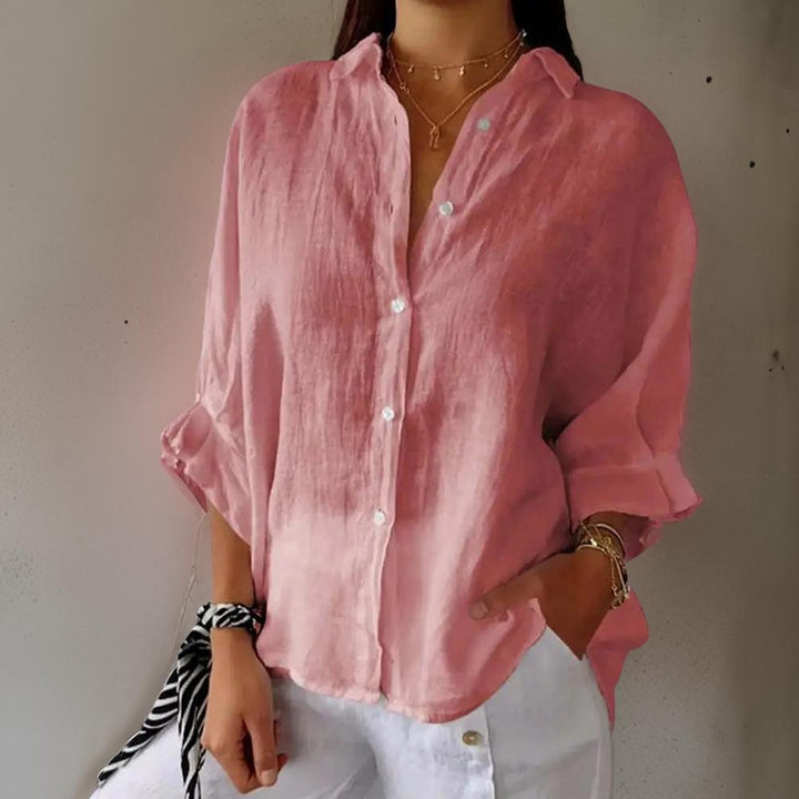 Victoria Elegant Linen Blouse