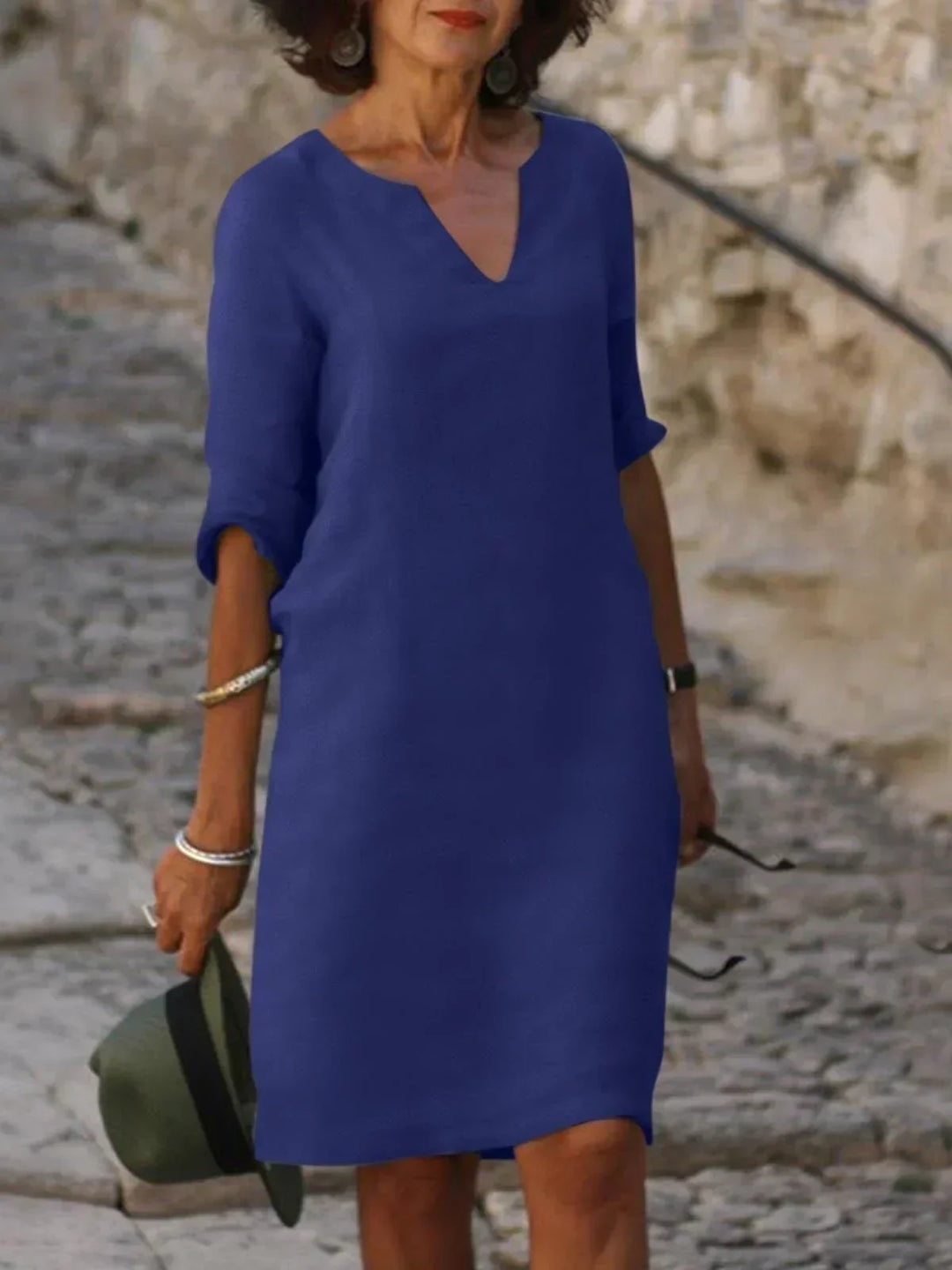 Vivienne Elegant Dress with V-neck