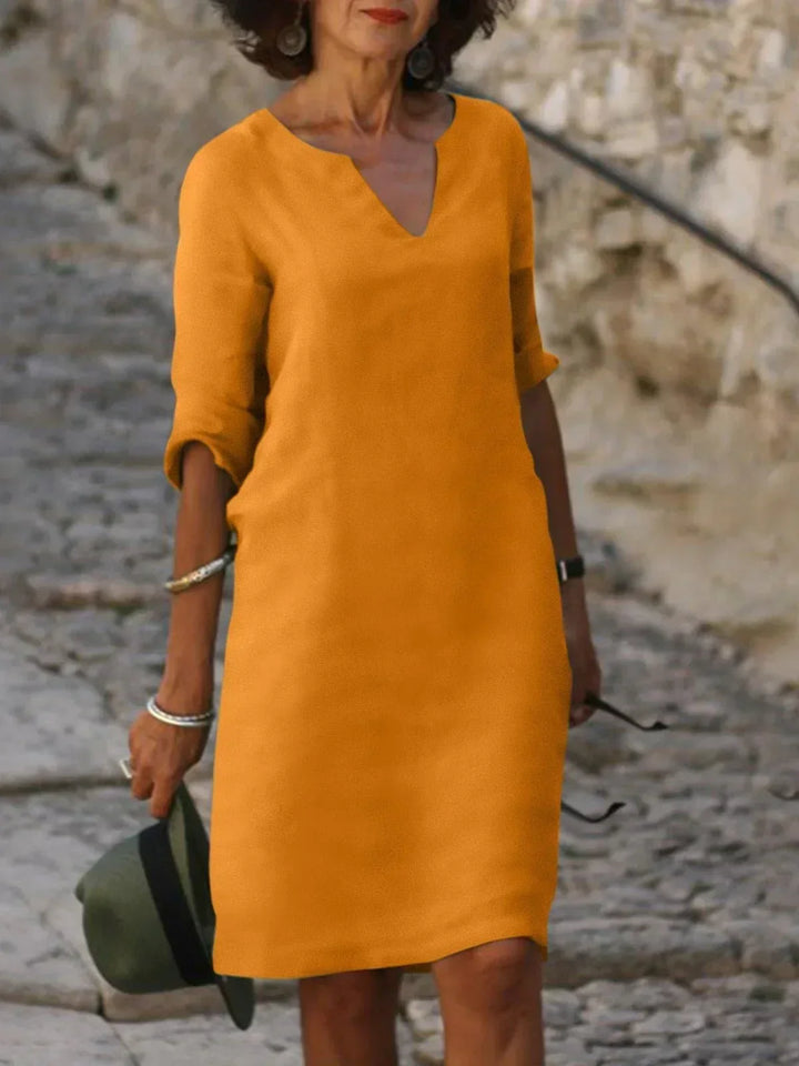 Vivienne Elegant Dress with V-neck