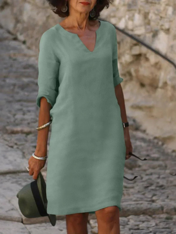 Vivienne Elegant Dress with V-neck