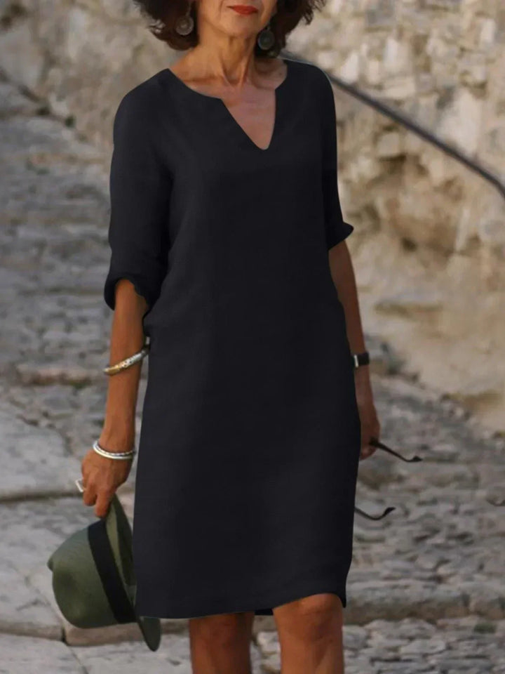 Vivienne Elegant Dress with V-neck
