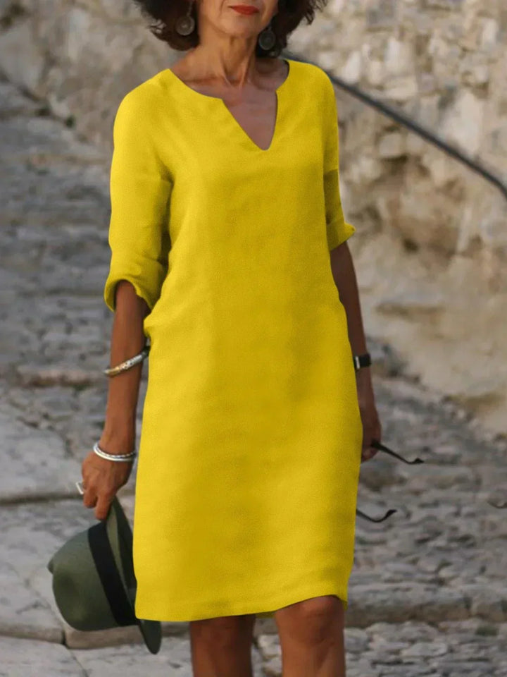 Vivienne Elegant Dress with V-neck