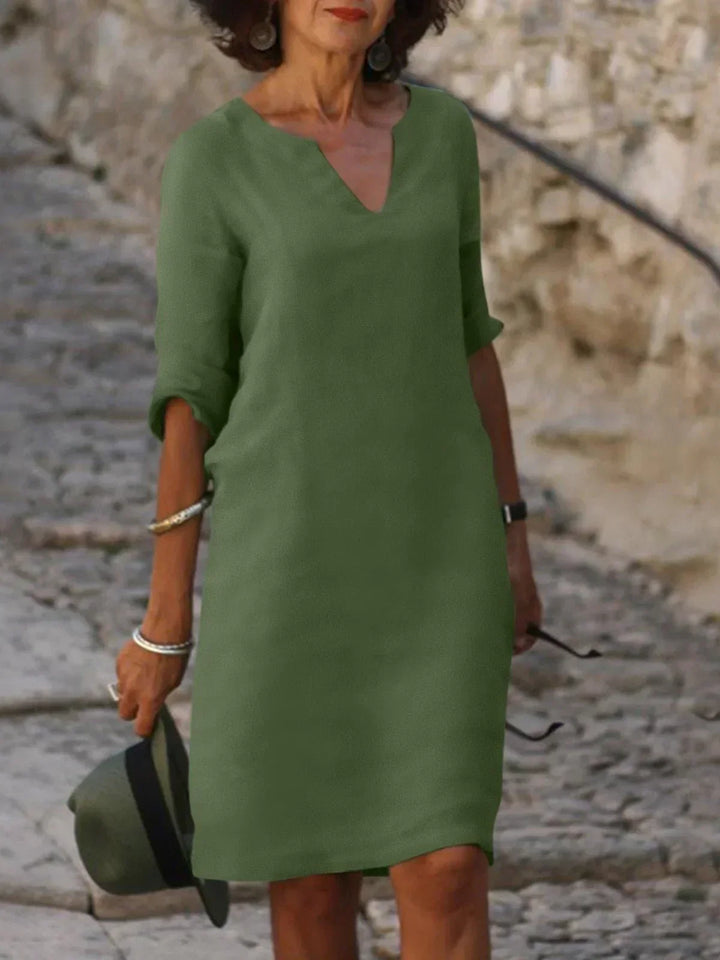 Vivienne Elegant Dress with V-neck