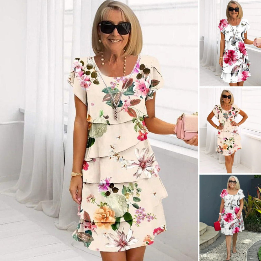 Lyra Graceful Floral Design Dress