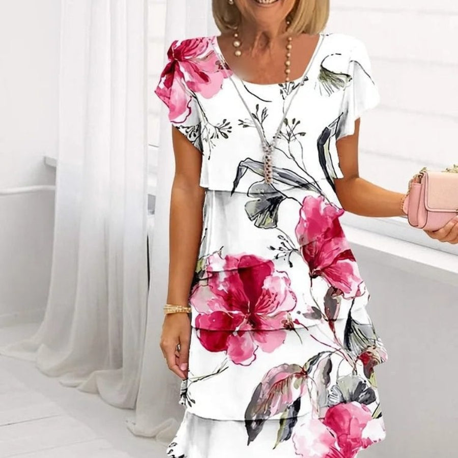 Lyra Graceful Floral Design Dress