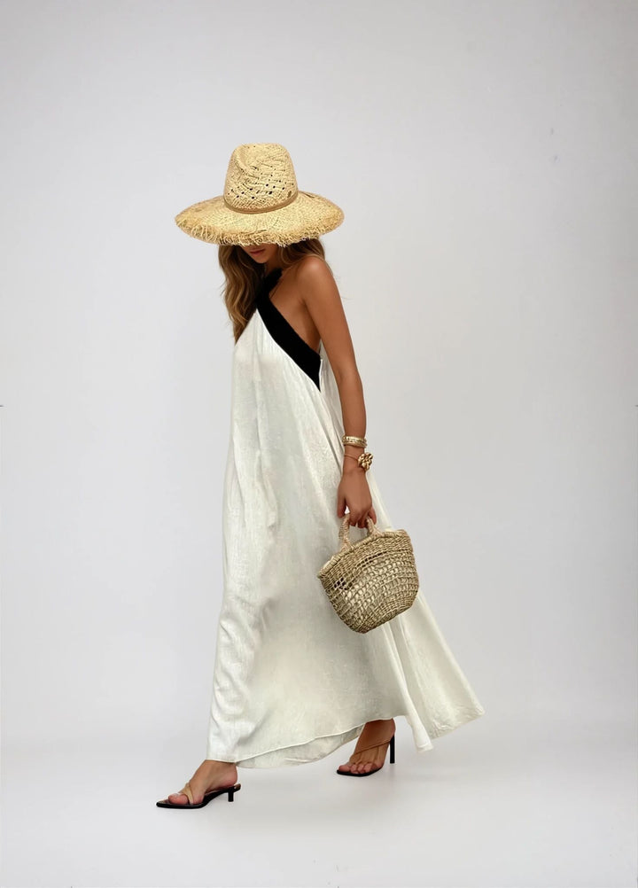 Nicole Stylish Dress with Crossover Neckline